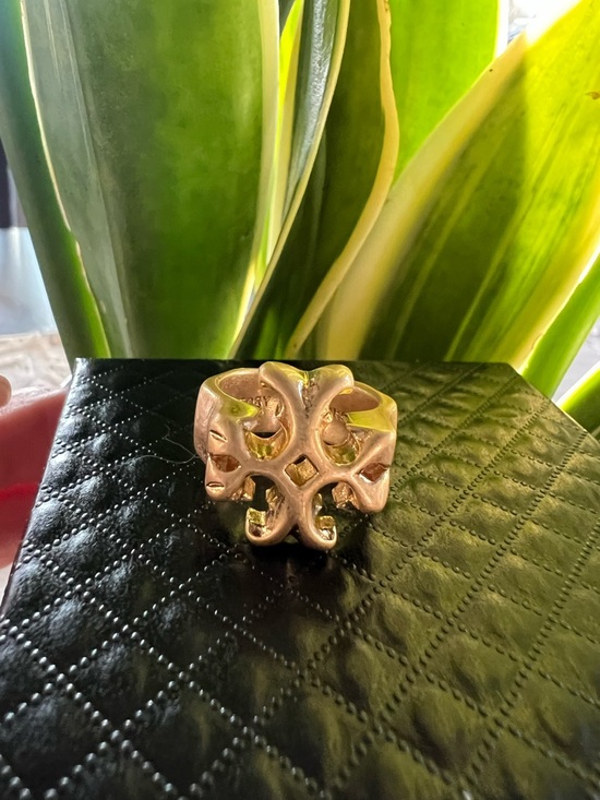 Tory Burch Jewelry - Tory Burch Antique gold ring size 8